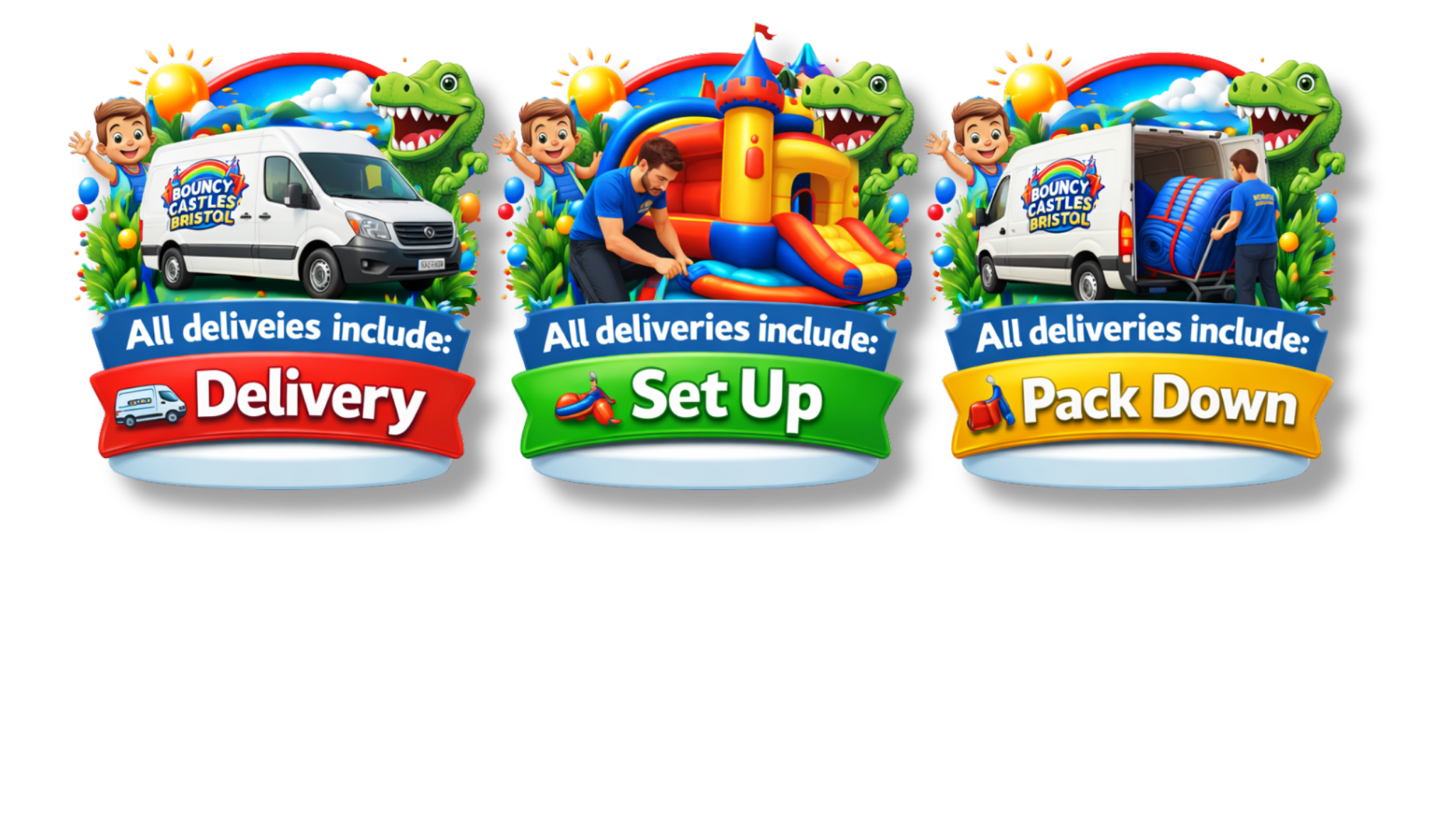 Set Up & Delivery Bouncy castles